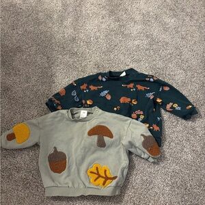 H&M Kids Sweatshirts - Green and Gray with Nature Designs
